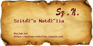 Szitás Natália névjegykártya
